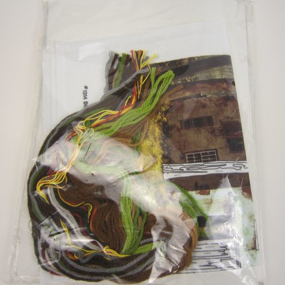 Dimensions Crewel Sunlit Barnyard #1314 Crewel Embroidery Kit Sealed Wool - NOS - Picture 6 of 8